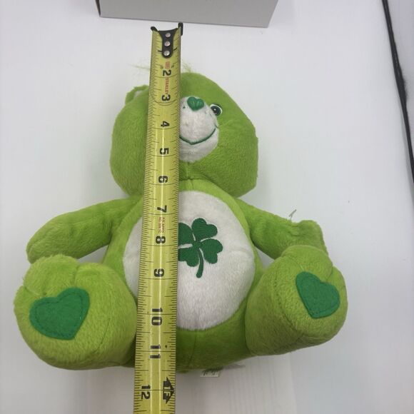2004 Care Bears Good Luck Bear 13" NAMCO Jakks Pacific Green Irish Shamrock - Picture 9 of 9
